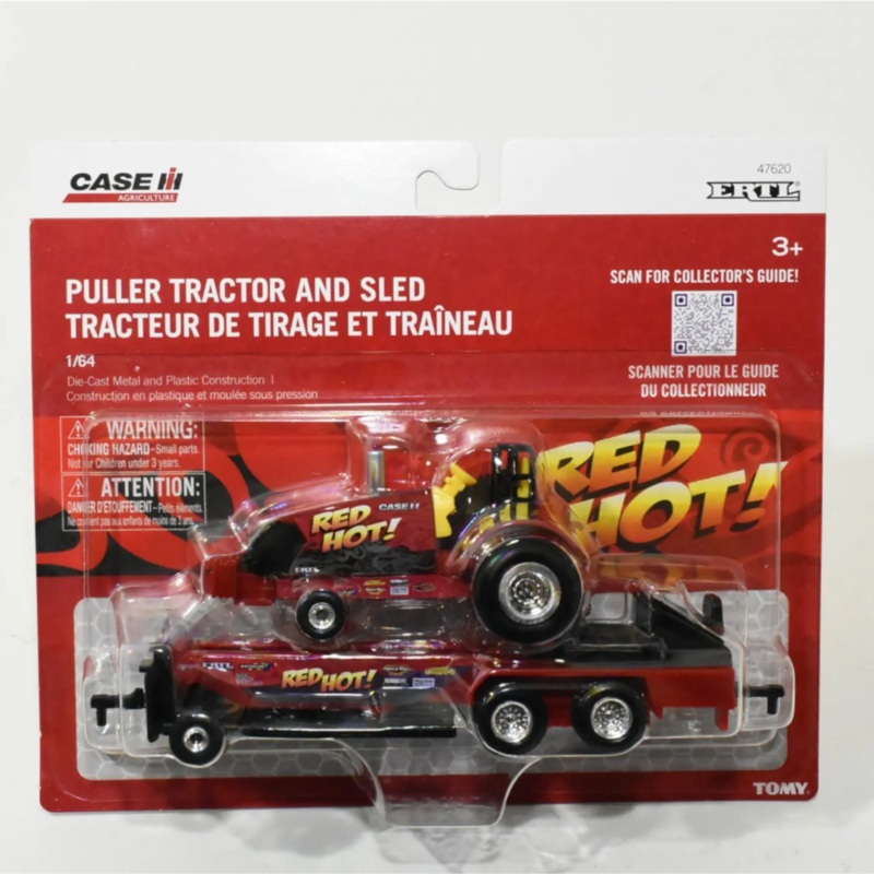 Tomy – 37941B | Case IH 1:64 Puller Tractor w/ Sled – Assorted