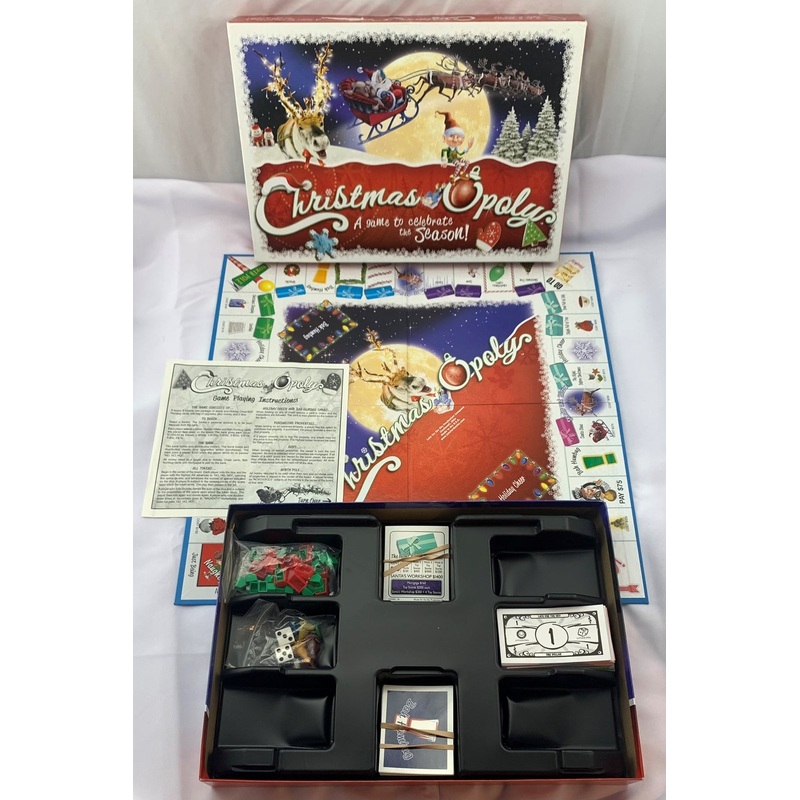Christmas-opoly Monopoly Game – Late for the Sky – Great Condition