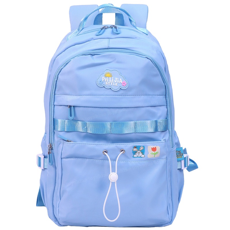 Cute Bunny High School Backpacks for Teen Girls Boys, Lightweight Bags for Kids – Blue
