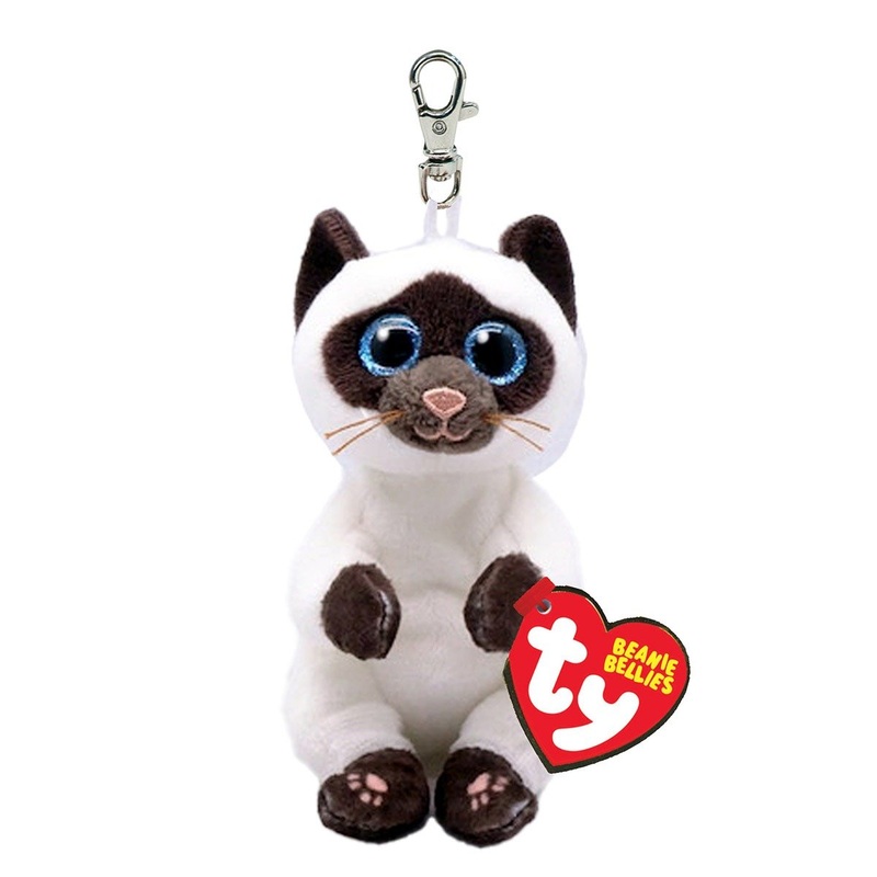 Miso Siamese Cat Beanie Bellies Key Clip 43106