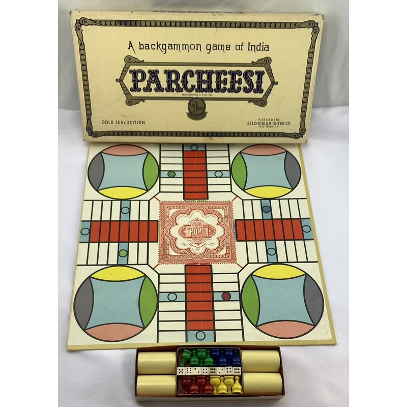 Parcheesi Game Gold Edition – 1959 – Selchow & Righter – Great Condition