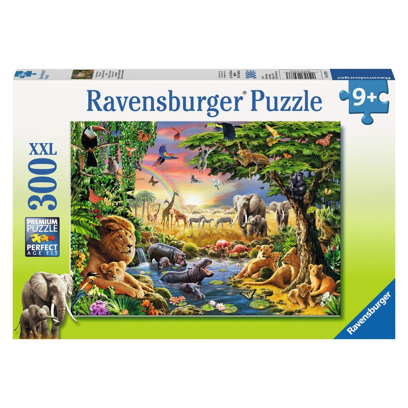 Ravensburger – 13073 | Evening at the Waterhole – 300 Piece Puzzle