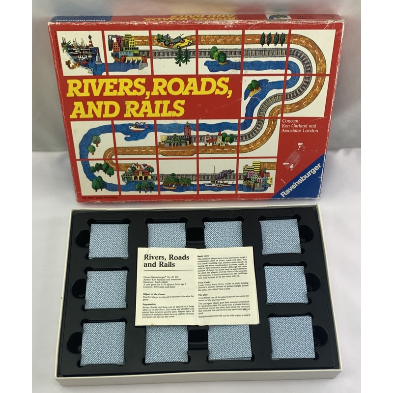 Rivers, Roads & Rails Game – 1984 – Ravensburger – Good Condition