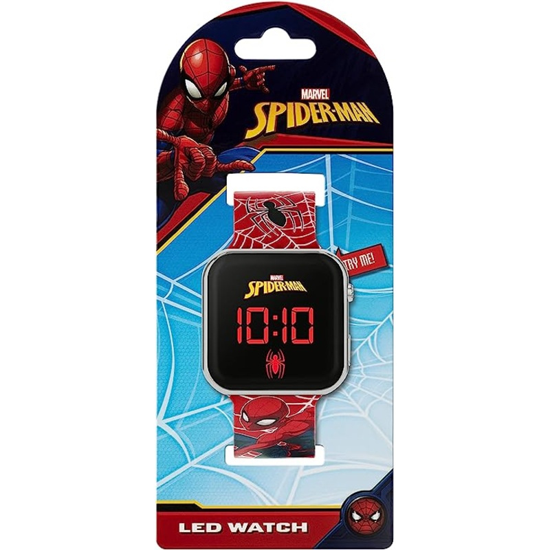 Spiderman Red Strap LED Watch
