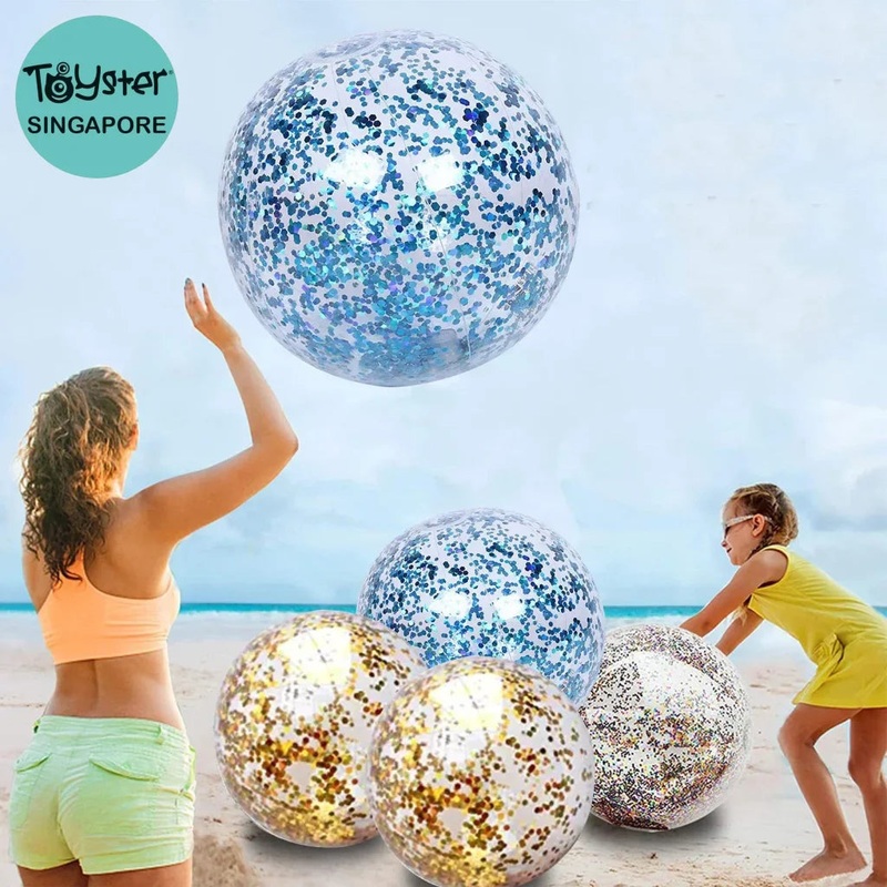 40cm Inflatable Glitter Beach Ball