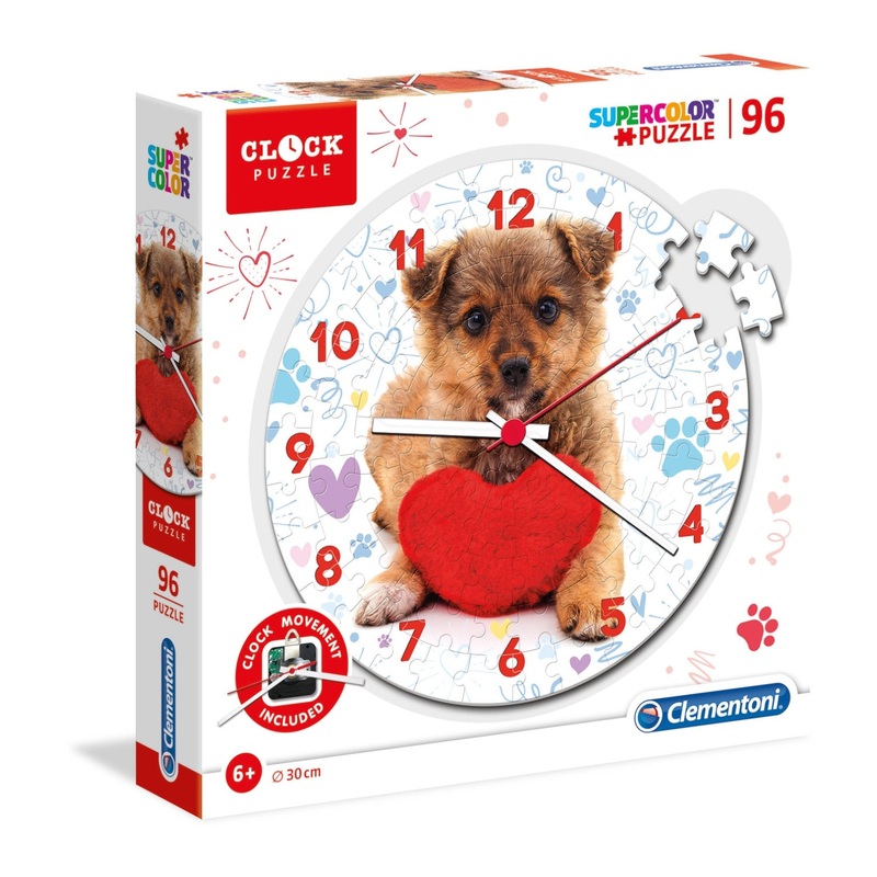 Clementoni – 230396 | Cute Puppy Clock – 96 PC Puzzle