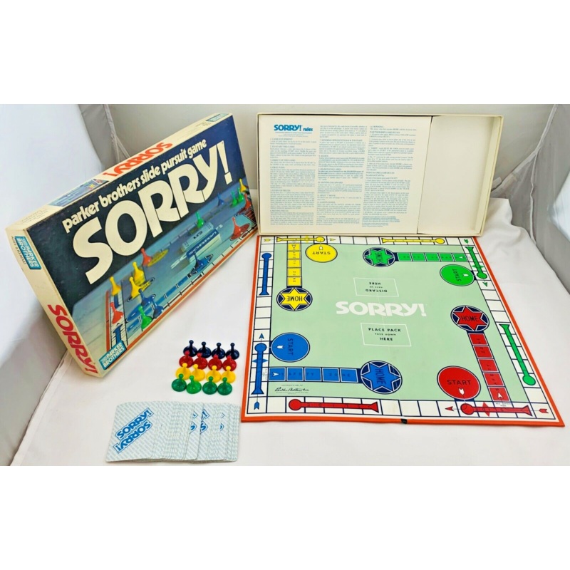 1972 Sorry! Game – Parker Brothers – Great Condition