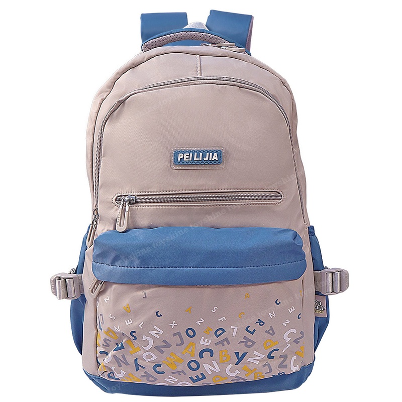 Alphabets High School College Backpacks for Teen Girls Boys Lightweight Bag-Blue