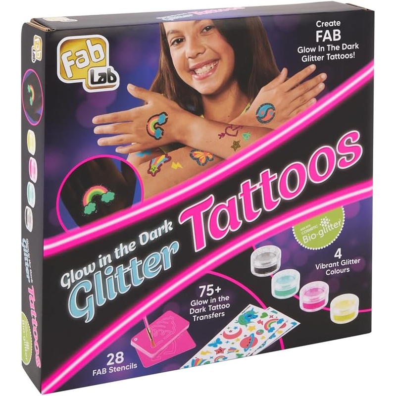 FabLab Glow in the Dark Glitter Tattoos