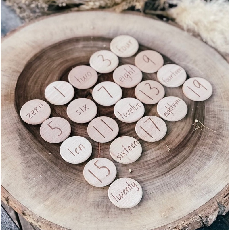 Wooden Number Dots