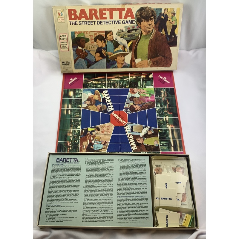 Baretta: The Street Detective Board Game – 1976 – Milton Bradley – New Old Stock
