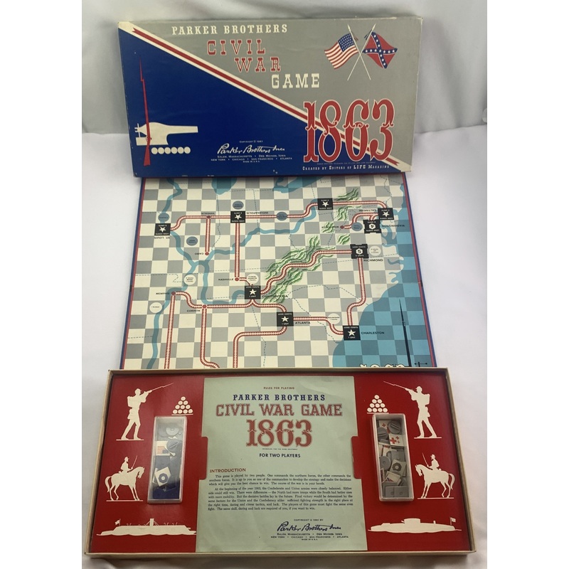 Civil War Game 1863 – 1961 – Parker Brothers – Great Condition