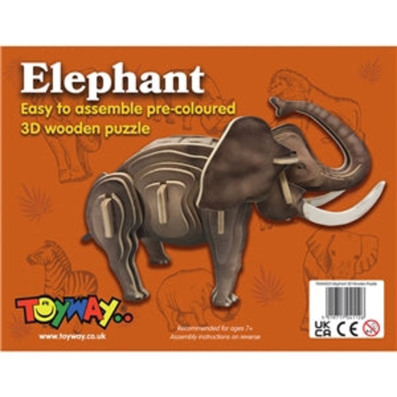 Easy to Assemble Elephant 3D Wooden Puzzle
