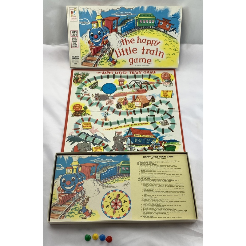 Happy Little Train Game – 1957 – Milton Bradley – Great Condition