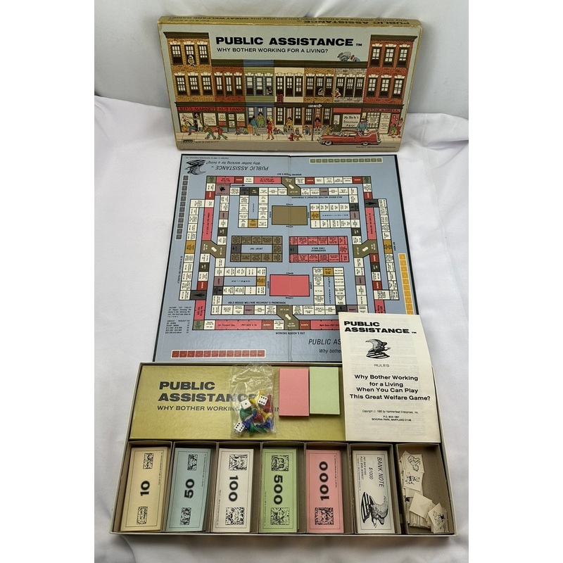 Public Assistance Board Game – 1980 – Hammerhead Games – Great Condition