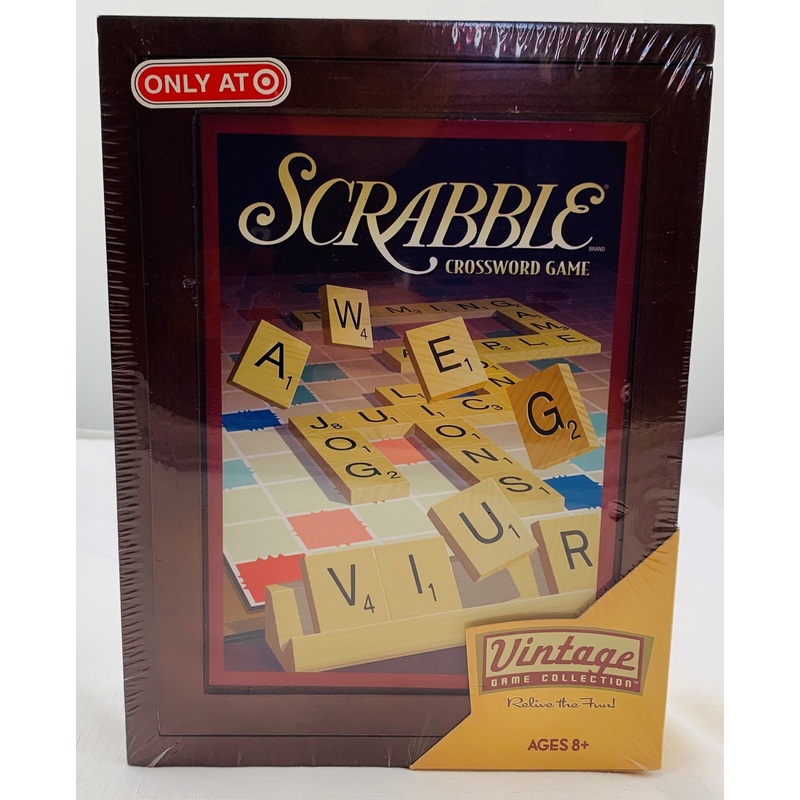 Scrabble Wood Bookshelf Game  – 2009 – Parker Brothers – New