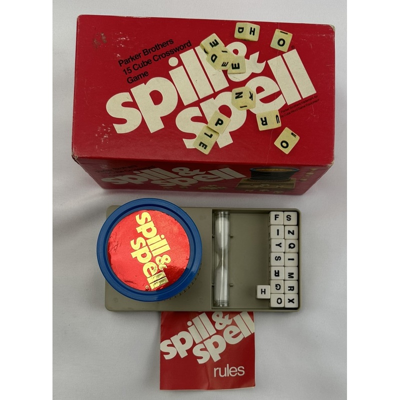Spill and Spell Game – 1972 – Parker Brothers – Very Good Condition