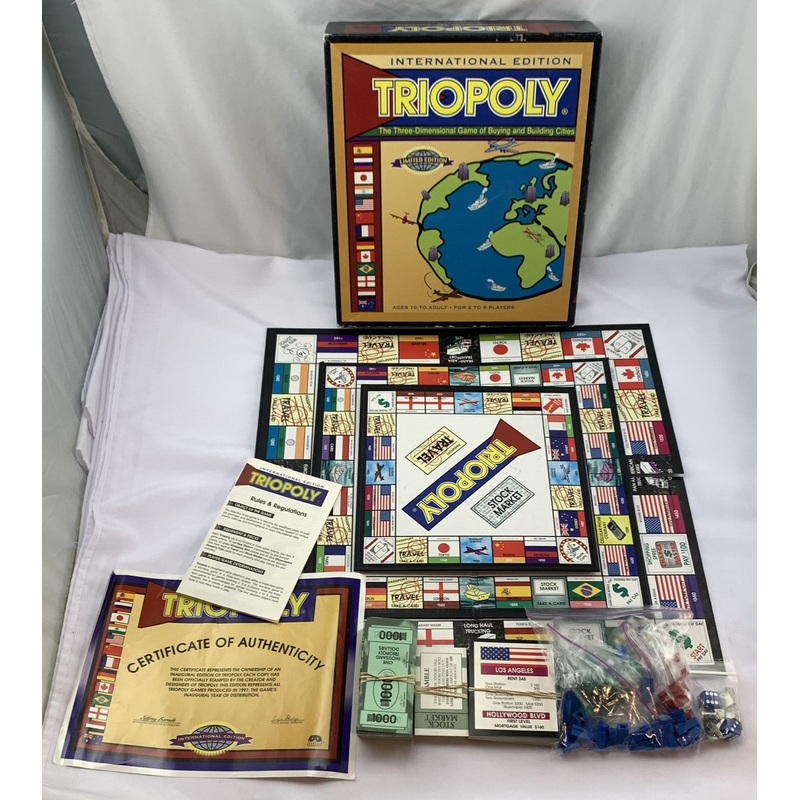 Triopoly Board Game – Reveal Entertainment – Great Condition