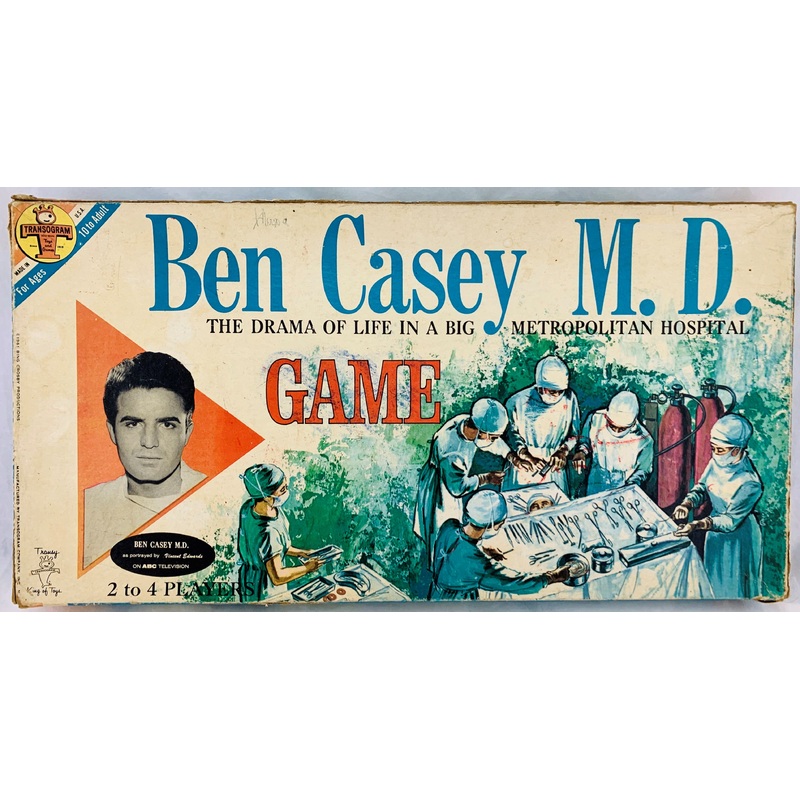 Ben Casey M.d. Game Drama Of Life In A Big Metropolitan Hospital – 1961 – Transogram – Very Good Condition