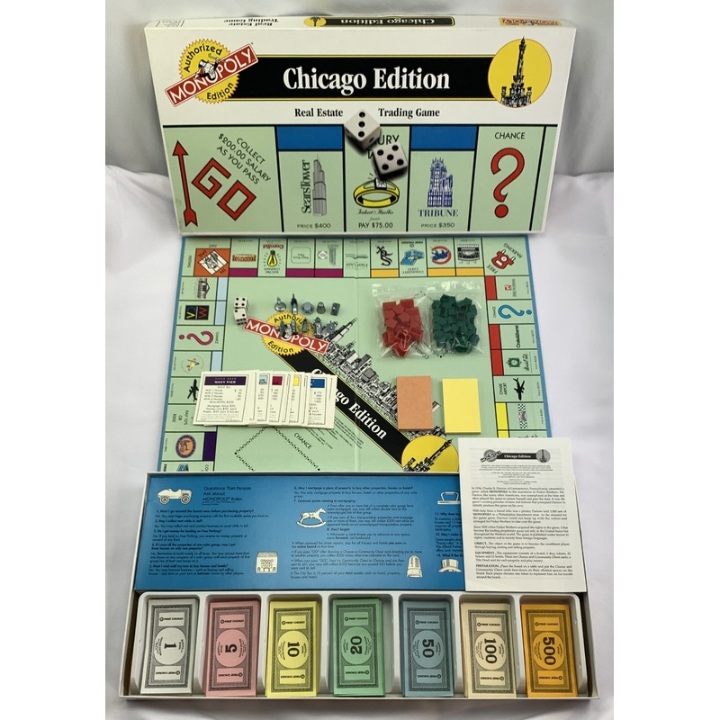 Chicago Edition Monopoly Game – 1996 – USAopoly – Great Condition