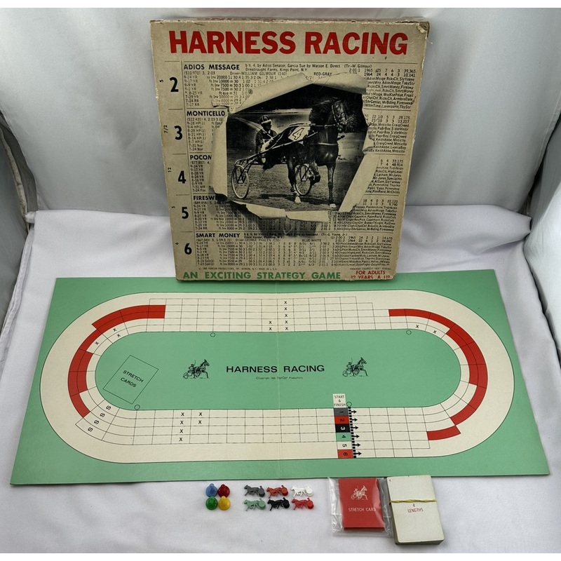 Home Stretch Harness Racing Game Horse Racing Game – 1967 – ES Lowe – Good Condition