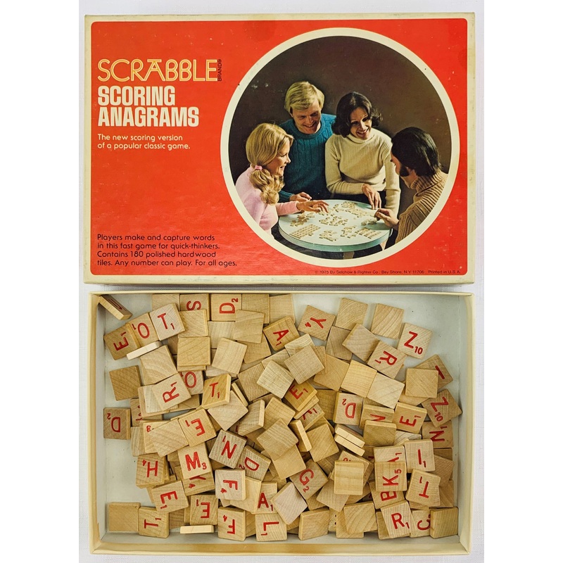 Scrabble Scoring Anagrams Game – 1975 – Selchow & Righter – Great Condition