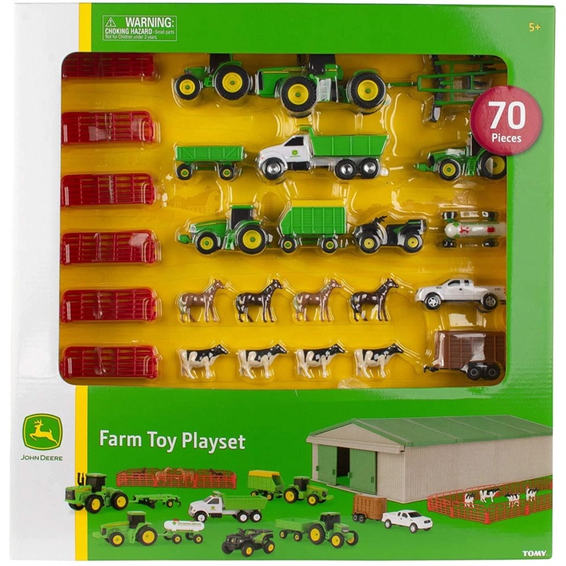 Tomy – 46276 | John Deere 1/64 70 Piece Value Set Farm