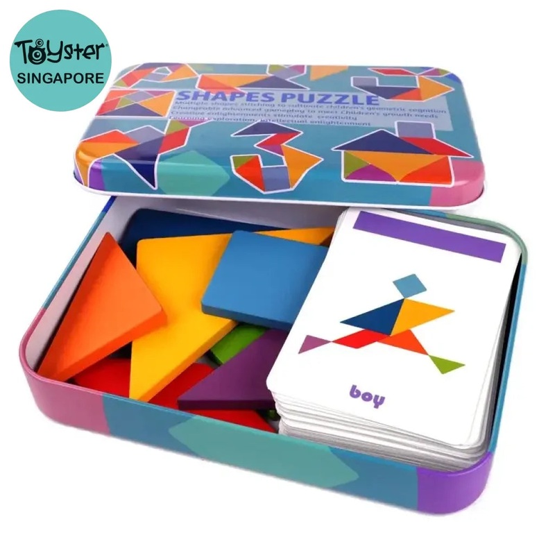 Children’s Wooden Colorful Tangram Jigsaw Puzzle