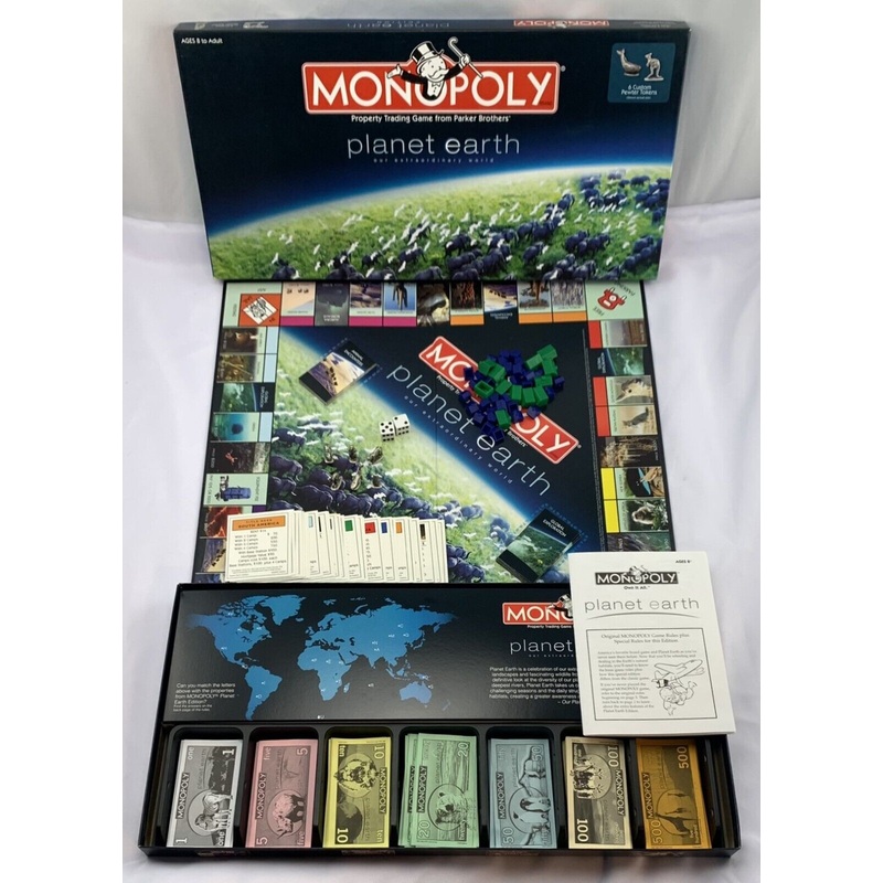 Planet Earth Monopoly Game – 2008 – USAopoly – Great Condition