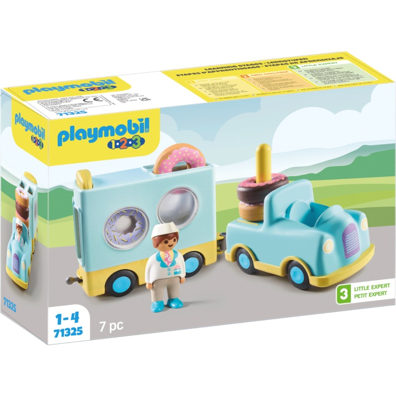 Playmobil – 71325 | 1.2.3: Doughnut Truck with Stacking and Sorting