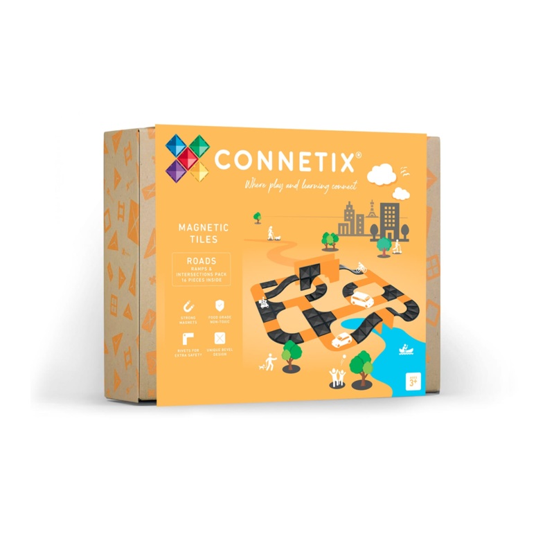 Connetix Tiles – Ramps & Intersections Pack 16 Piece