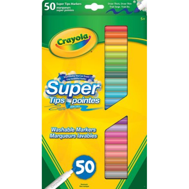 Crayola – 81500 | Crayola 50 Super Tips Washable Markers