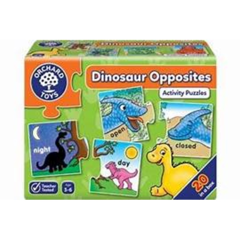 Dinosaur Opposites 20 x 2pc Activity Puzzles