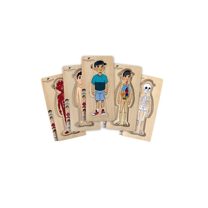 Discoveroo – 5 Layer Body Puzzle Boy