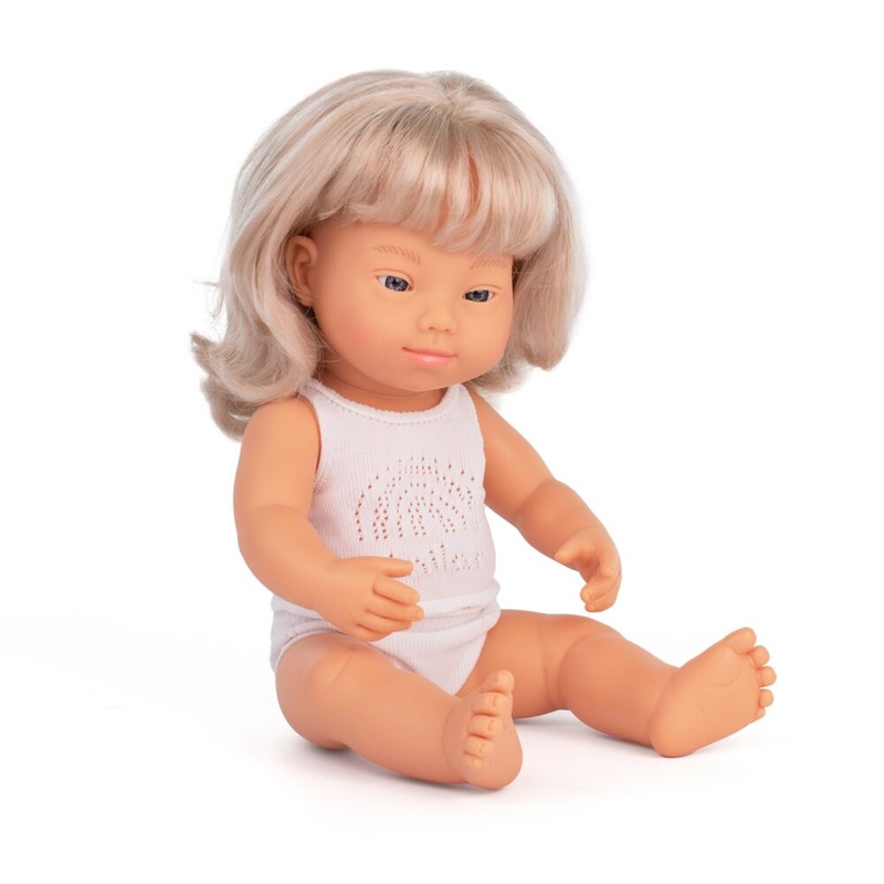 Down Syndrome Doll Girl Caucasian Blonde w/Underwear/boxed
