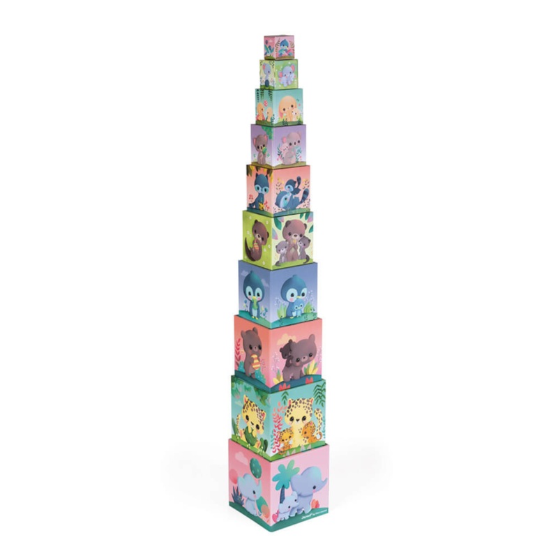 Janod – 02652 | Cute Animals Square Pyramid