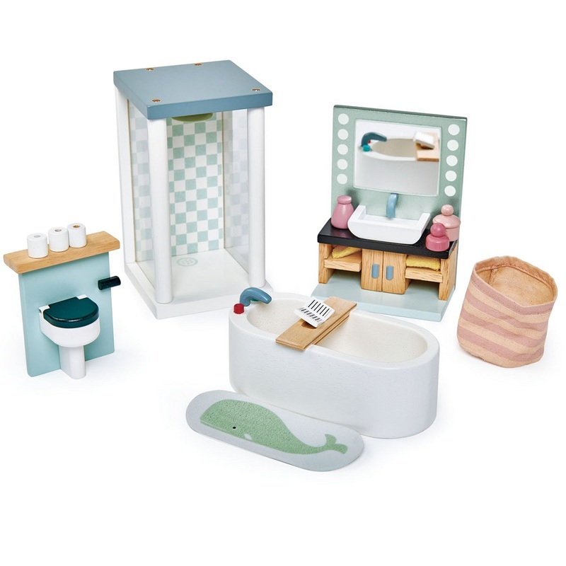 Tender Leaf Toys Dolls Bathroom Furniture Set
