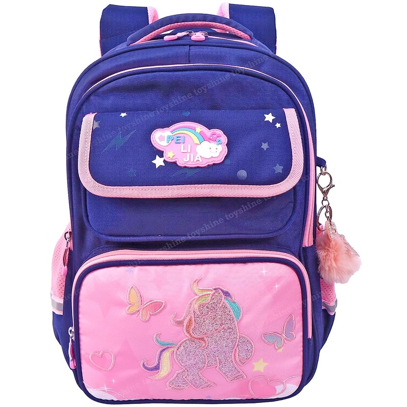 Unicorn High School College Backpacks for Teen Girls Boys Lightweight Bag – Blue