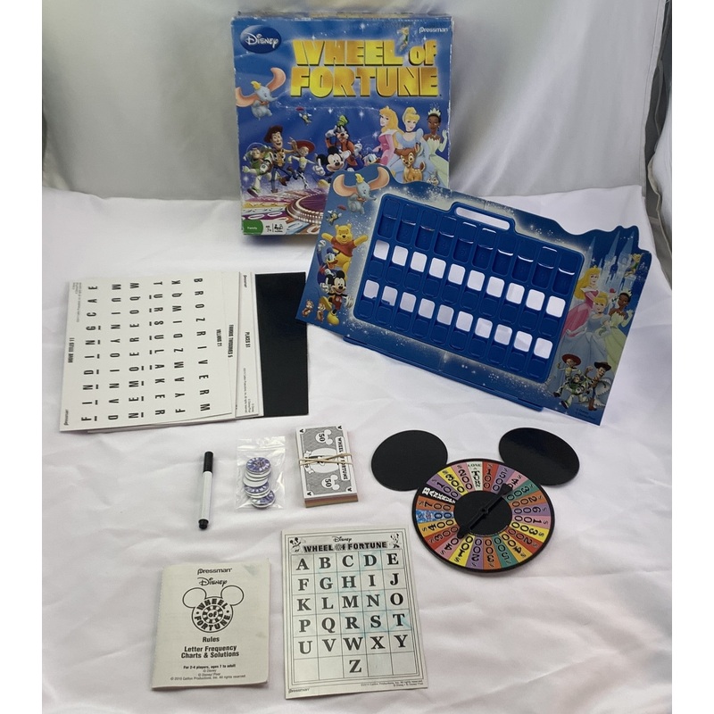 Wheel of Fortune Disney Game – 2010 – Pressman – Great Condition