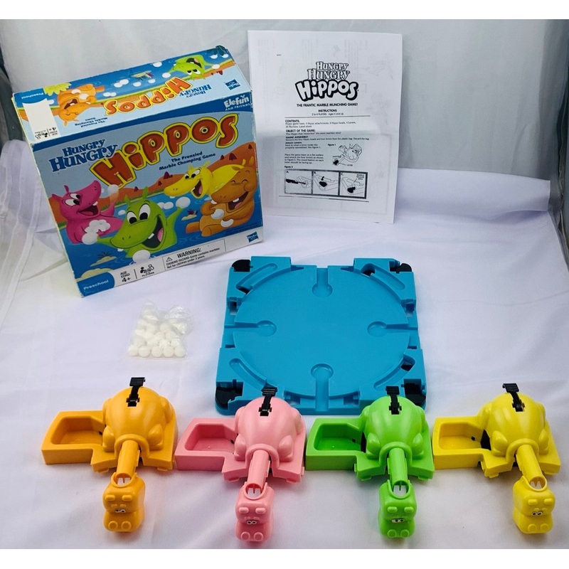 Hungry Hungry Hippos Game – 2008 – Milton Bradley – Great Condition