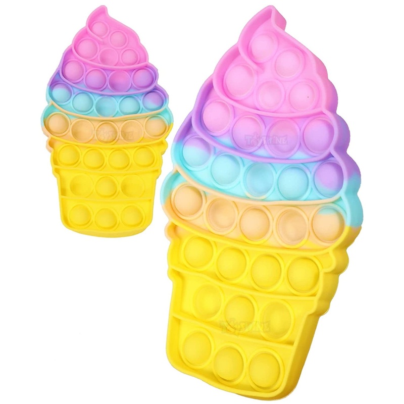 1pc of ICE Cream Softy Fidget Popping Push Bubbles Sounds Toy