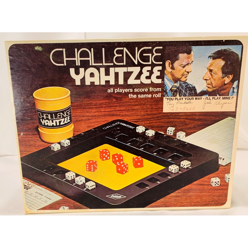 Challenge Yahtzee Game – 1974 – Milton Bradley – Great Condition