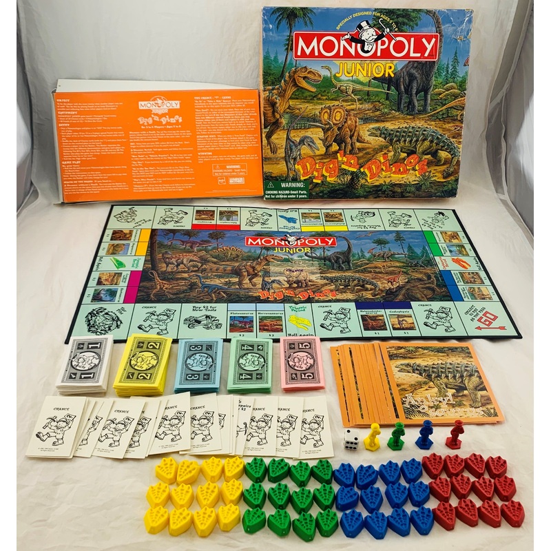 Monopoly Junior Dig’n Dinos – 1998 – Parker Brothers – Great Condition