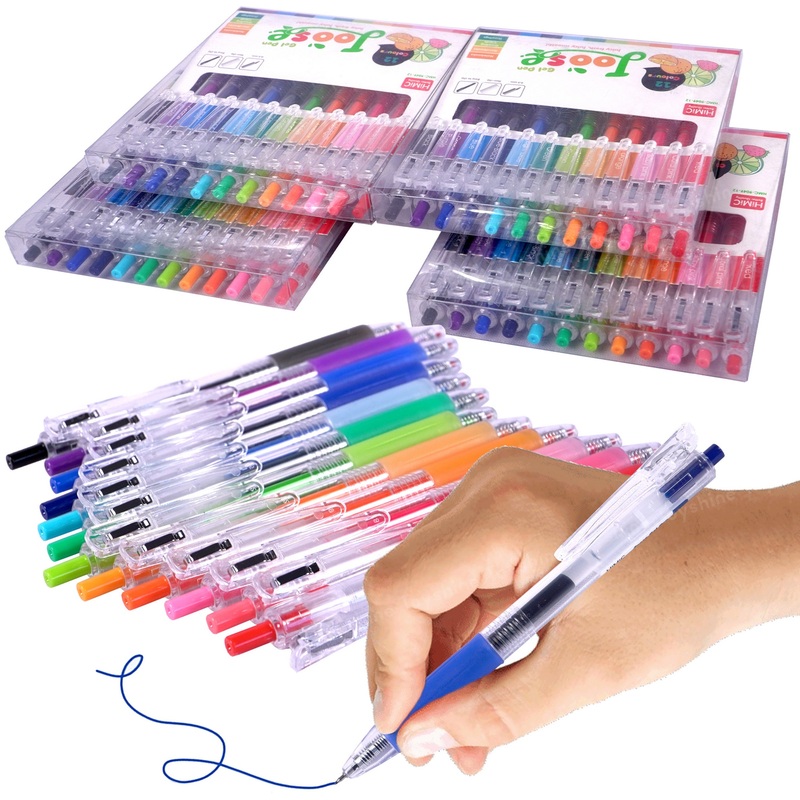 4 Set Colored Gel Pens Fine Point 0.5mm For Journaling Coloring Notetaking Smooth Writing Pen for Project Work School Office & Home Use