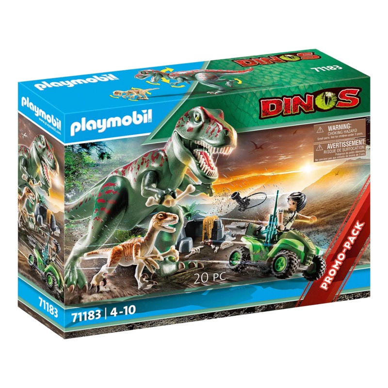 Playmobil – 71183 | Dinos: T-Rex Attack with Quad