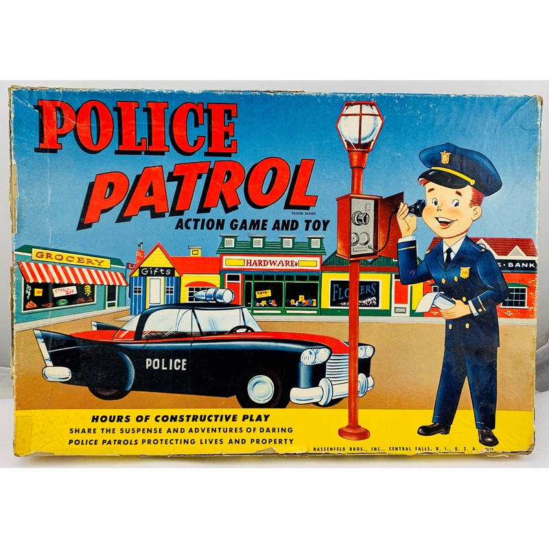 Police Patrol Game – 1958 – Hassefeld Bros. – Very Good Condition