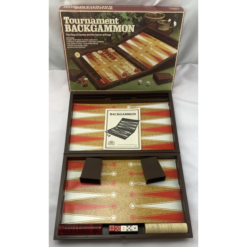 Tournament Backgammon Game – 1973 – E.S. Lowe – Very Good Condition