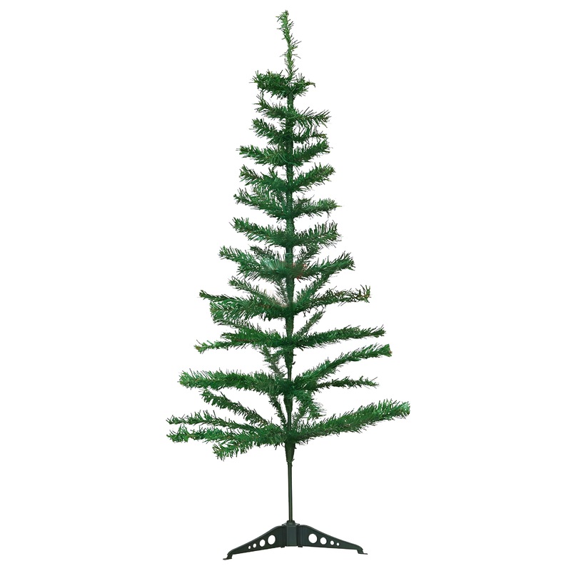 4 feet Artificial X-Mas Tree/Christmas Tree with PVC Leg Stand Base for Indoor and Outdoor Home Living Room Office Church Decor