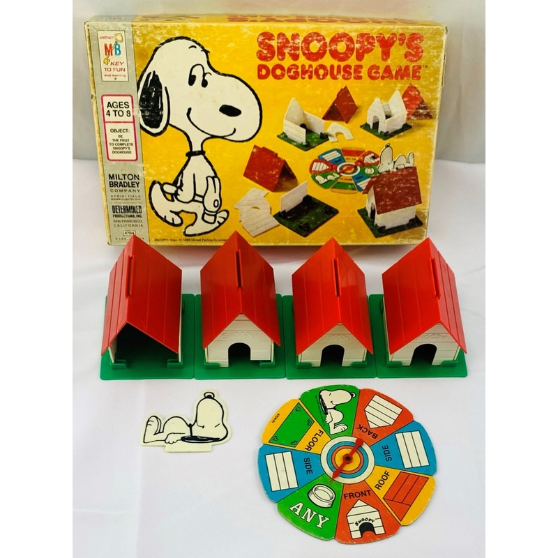 Snoopy’s Doghouse Game – 1977 – Milton Bradley – Good Condition