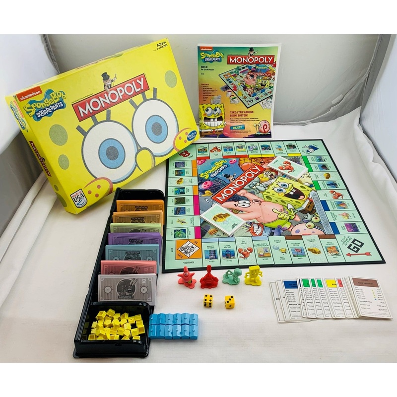 Spongebob Monopoly Game – 2014 – Hasbro – Very Good Condition